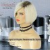 4 Wig Type Optional  ombre beige blonde short cut bob human hair wig
